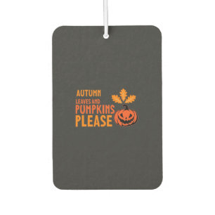 Herbstlaub Kürbisse Bitte Halloween Kürbis Oder Autolufterfrischer