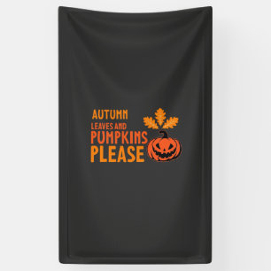 Herbstlaub Kürbisse Bitte Halloween Kürbis Oder Banner