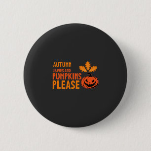 Herbstlaub Kürbisse Bitte Halloween Kürbis Oder Button