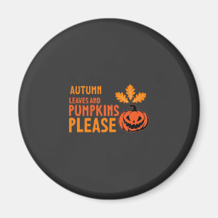 Herbstlaub Kürbisse Bitte Halloween Kürbis Oder Magnet