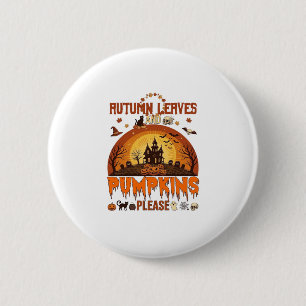 Herbstlaub Kürbisse Bitte Halloween Verhextes Zuha Button