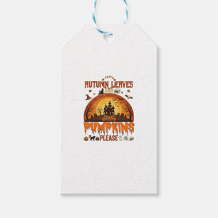 Herbstlaub Kürbisse Bitte Halloween Verhextes Zuha Geschenkanhänger