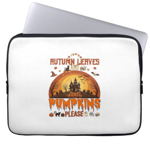 Herbstlaub Kürbisse Bitte Halloween Verhextes Zuha Laptopschutzhülle