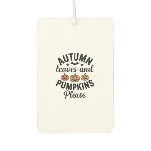 Herbstlaub-Kürbisse Bitte Vintage-Halloween-De Autolufterfrischer