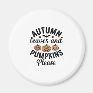 Herbstlaub-Kürbisse Bitte Vintage-Halloween-De Magnet