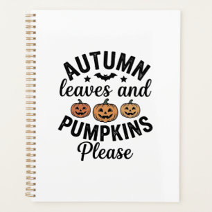 Herbstlaub Kürbisse Bitte Vintage Halloween De Planer