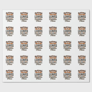 Herbstlaub-Kürbisse Bitte Vintage Herbst_1 Geschenkpapier