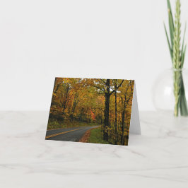 Herbstlaub-Land-Straßen-Anmerkungs-Karte Karte