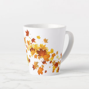Herbstlaub Latte Tasse