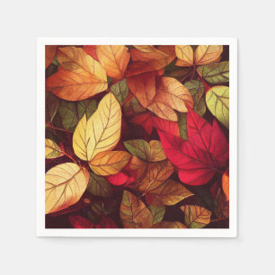 Herbstlaub lebendig serviette