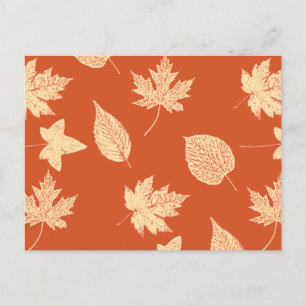 Herbstlaub - Mandarinenorange Postkarte
