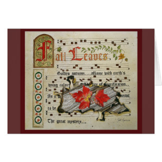 Herbstlaub-Manuskript