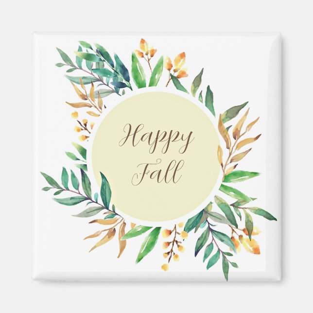 Herbstlaub mit benutzerdefinierbarem Text Magnet (Vorne)