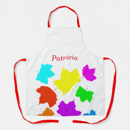 Herbstlaub Multicolor Herbstname Erntedank Schürze