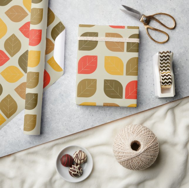 Herbstlaub Muster Geschenkpapier (Kunsthandwerk)