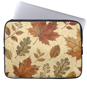Herbstlaub-Muster – Vintage Herbst Botanik Laptopschutzhülle