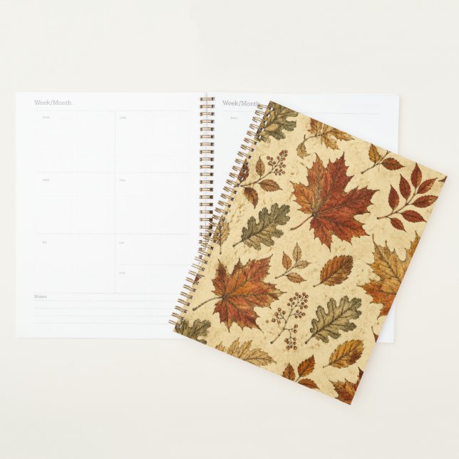 Herbstlaub-Muster – Vintage Herbst Botanik  Planer (Anzeige)