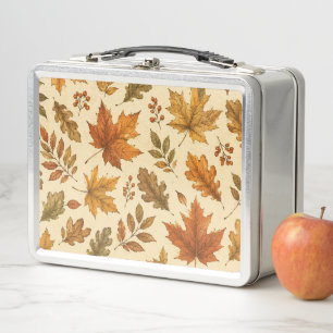 Herbstlaub-Muster Wasserfarben Herbstlaub Metall Brotdose