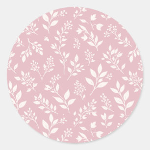Herbstlaub Neutral - Gedämpfte Rose Runder Aufkleber