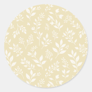 Herbstlaub Neutral - Golden Weizen Runder Aufkleber