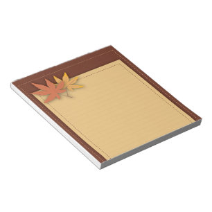 Herbstlaub Notepad Notizblock