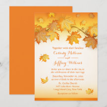 Herbstlaub Orange Hochzeit Rustikaler Landherbst