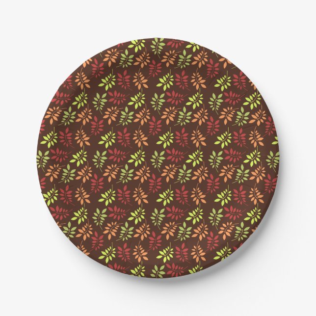 Herbstlaub-Party-Tischwäsche-Papierplatten Pappteller (Vorderseite)