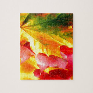 Herbstlaub Personalisieren sie gelb, rot, grün, Puzzle