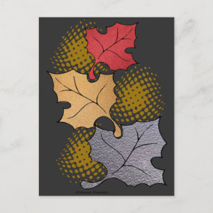 Herbstlaub Postkarte