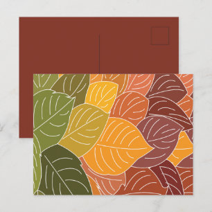 Herbstlaub Postkarte