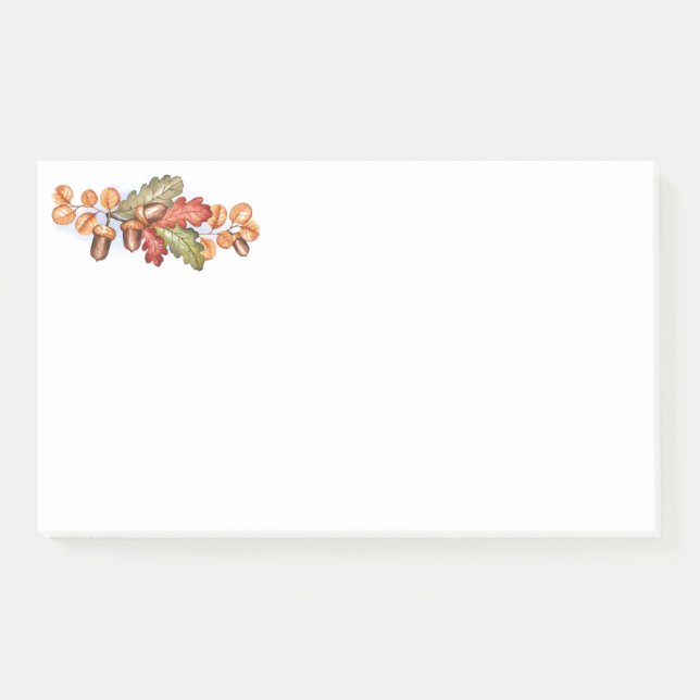 Herbstlaub Postnotizen Post-it Klebezettel (Vorderseite)