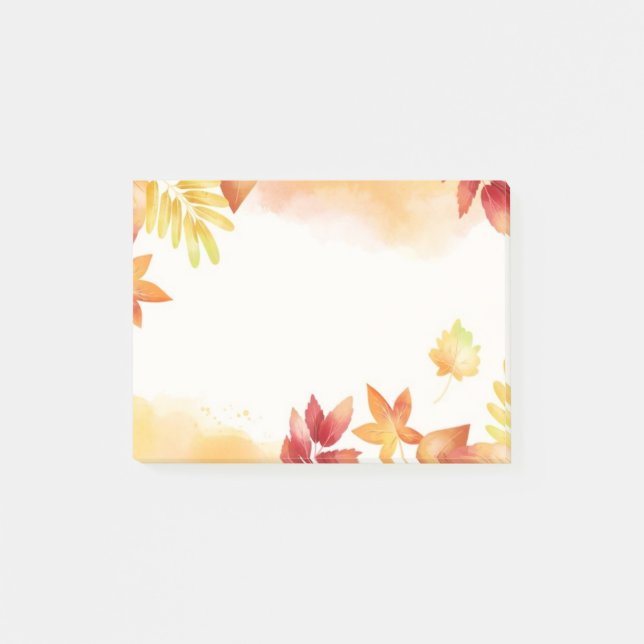 Herbstlaub Postnotizen Post-it Klebezettel (Vorderseite)