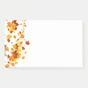 Herbstlaub Postnotizen Post-it Klebezettel
