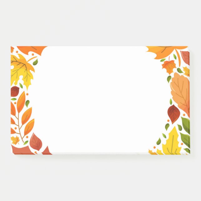 Herbstlaub Postnotizen Post-it Klebezettel (Vorderseite)