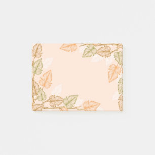 Herbstlaub Postnotizen Post-it Klebezettel