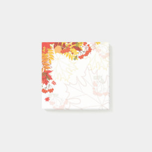 Herbstlaub Postnotizen Post-it Klebezettel