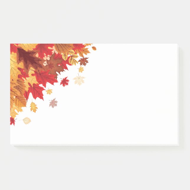 Herbstlaub Postnotizen Post-it Klebezettel (Vorderseite)