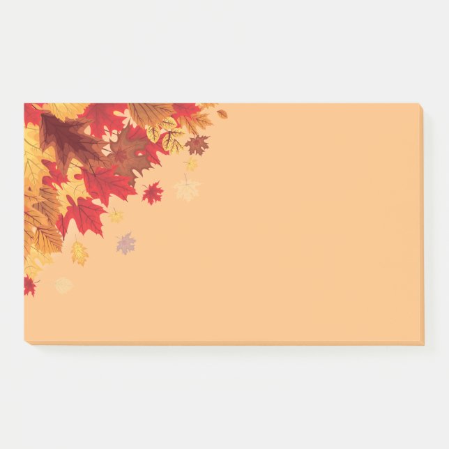 Herbstlaub Postnotizen Post-it Klebezettel (Vorderseite)
