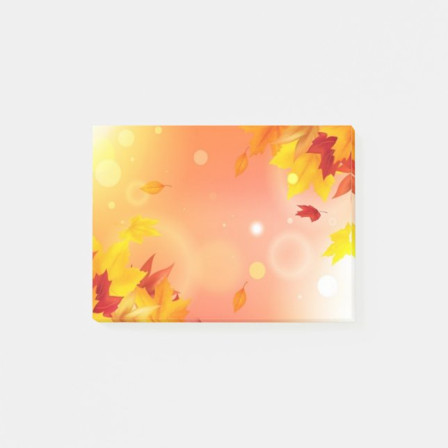 Herbstlaub Postnotizen Post-it Klebezettel (Vorderseite)