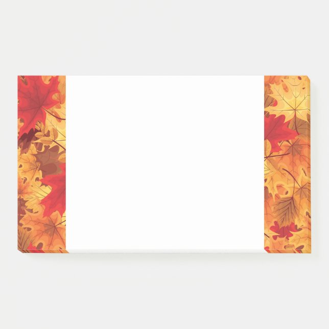 Herbstlaub Postnotizen Post-it Klebezettel (Vorderseite)