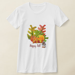 Herbstlaub Pumpkin und Eichhörnchen Saison T-Shirt