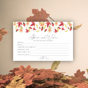 Herbstlaub - Ratschläge und Wünsche Brautparty Briefpapier