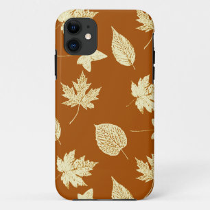 Herbstlaub - rostbraun und creme Case-Mate iPhone hülle