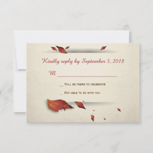 Herbstlaub RSVP Karte