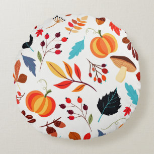 Herbstlaub Runde Kissen