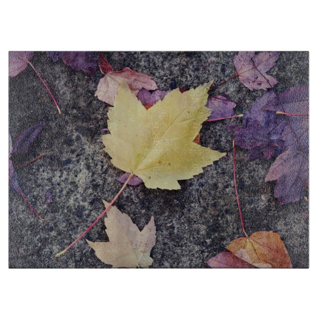 Herbstlaub Schneidebrett (Vorderseite)