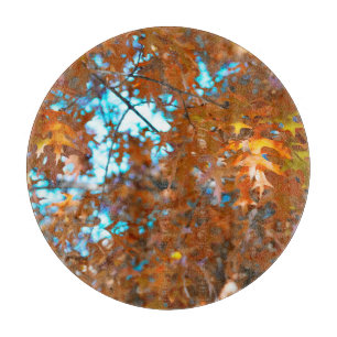 Herbstlaub Schneidebrett