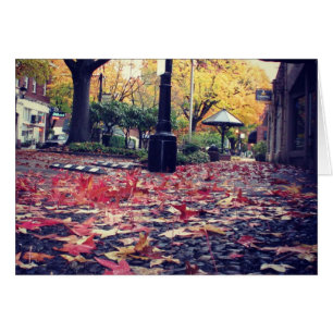 Herbstlaub Sidewalk View
