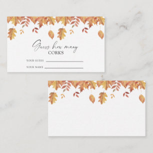 Herbstlaub - Stellen Sie sich vor, wie viele Korks Begleitkarte