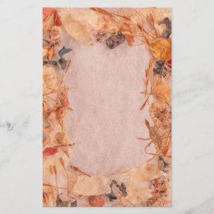 Herbstlaub, Stiele, Samen werden gelb und orange Briefpapier